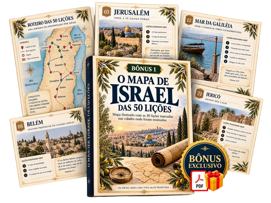 Mockup do Mapa de Israel das 50 Lições